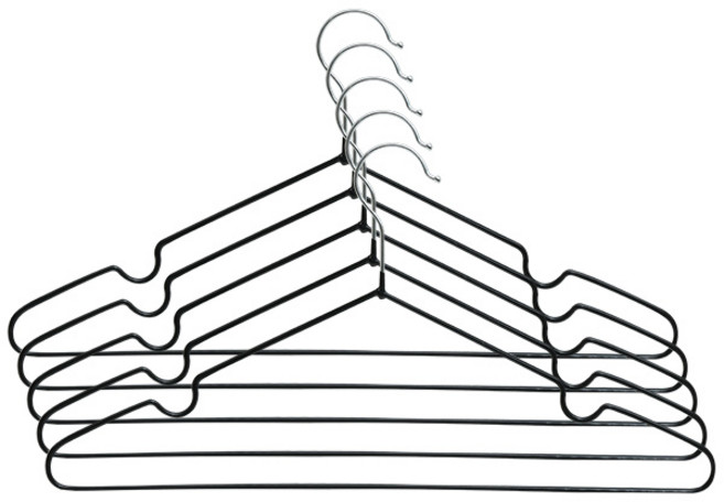 JJ Choice 논슬립PVC코팅옷걸이 5P 그레이, 단일속성