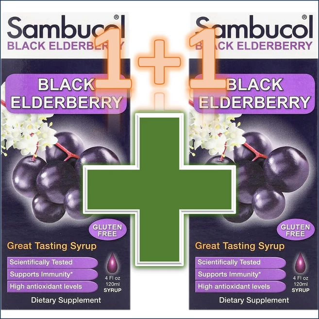 Sambucol 삼부콜 블랙 엘더베리 3800mg Black Elderberry, 2개, 120ml - 쿠팡
