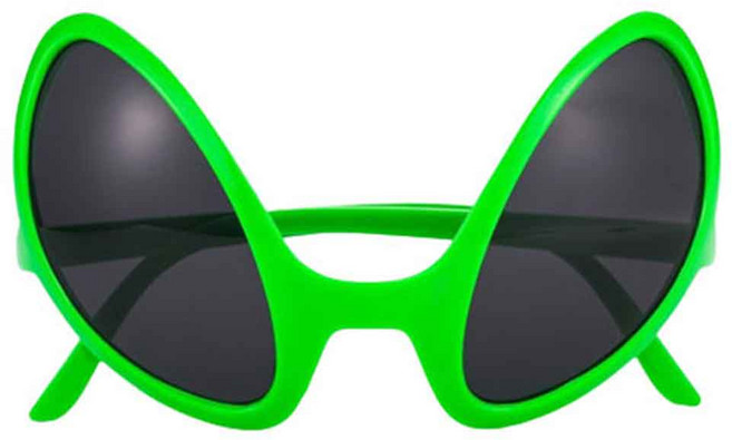 리빙미 초록 외계인 선글라스 파티 코스프레용 특이한 안경, 1개