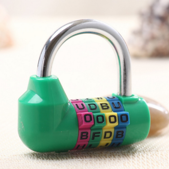 남산타워자물쇠 방탈출 사랑의 와이어 버튼식 하트 비밀번호 사물함 서랍 자물쇠 열쇠, 그린, 1개
