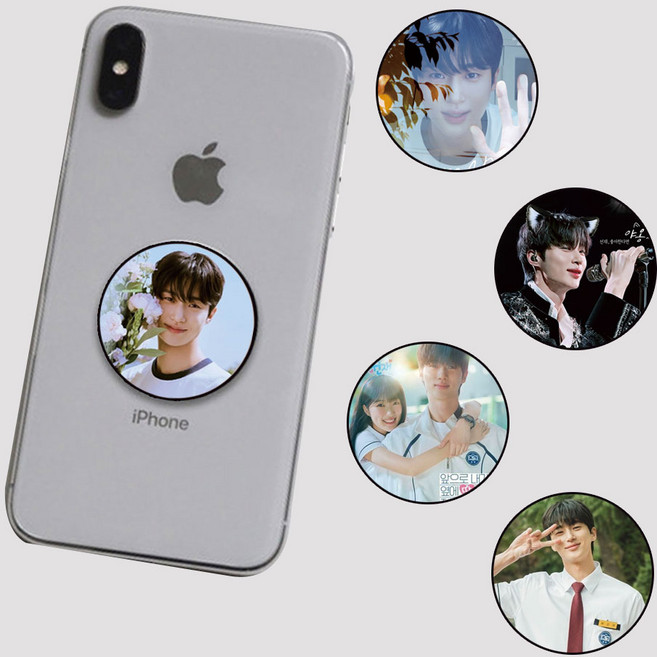 선재업고튀어굿즈 선업튀 변우석 포토그립톡제작 사진인화, 1개, 블랙