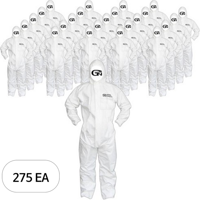 가드맨 FS 원피스 방제복 방역복, 흰색, 275개