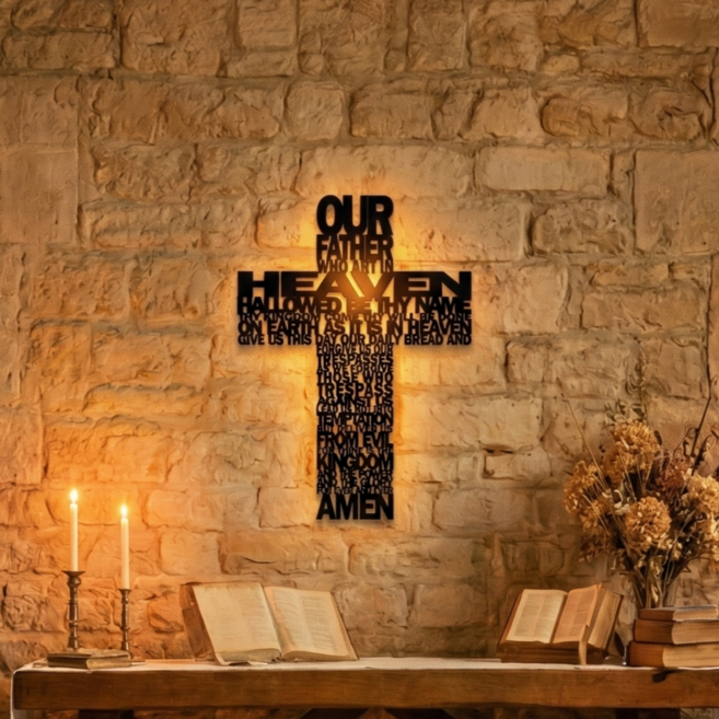 데이리즘 십자가 벽장식 장식소품, 1개, 블랙