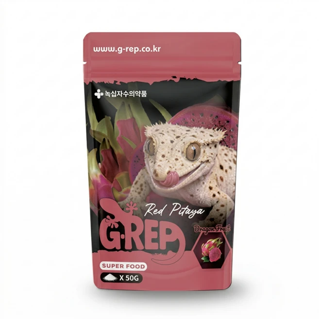 녹십자 지렙슈퍼푸드 용과맛 크레스티드게코사료, 1개, 50g - 쿠팡