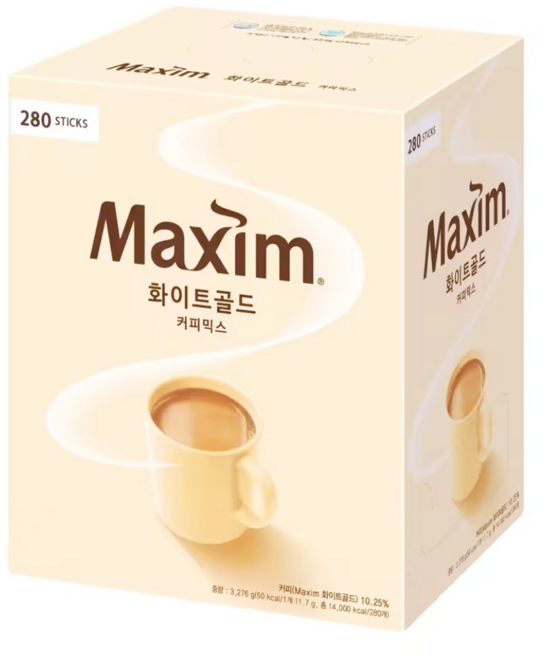 맥심 화이트골드 280T 2개, 11.7g, 280개입