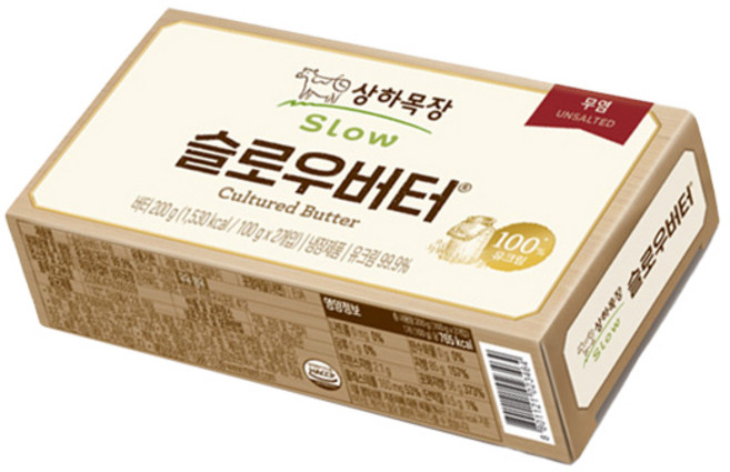 상하목장 슬로우버터 무염버터 200g 1개 냉장무료배송