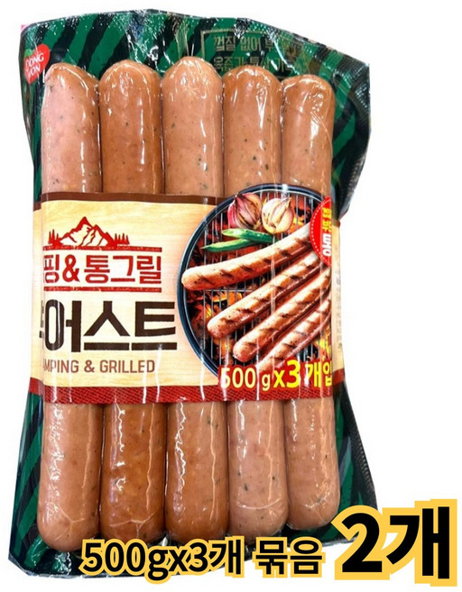 동원 캠핑&통그릴 부어스트 / 냉장 후랑크소세지, 500g, 6개