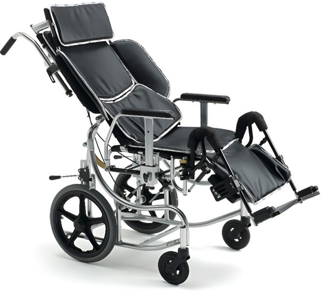 미키 수동 침대형 리클라이닝 휠체어 NR4-SP 가정용 병원용 중환자, 1개, 단품