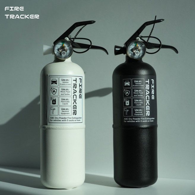 파이어트래커 차량용 소화기 카페 캠핑 인테리어 가정용 KFI 5인승차량 의무 0.7kg, 소화기단품, 화이트, 1개