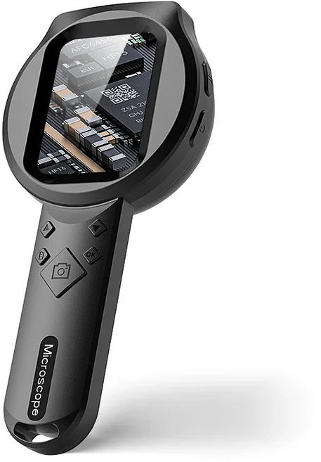 2.8인치 화면 HD 디지털 현미경 가변 조명 색상 확대경 100배 휴대용 현미경, 01 BLACK