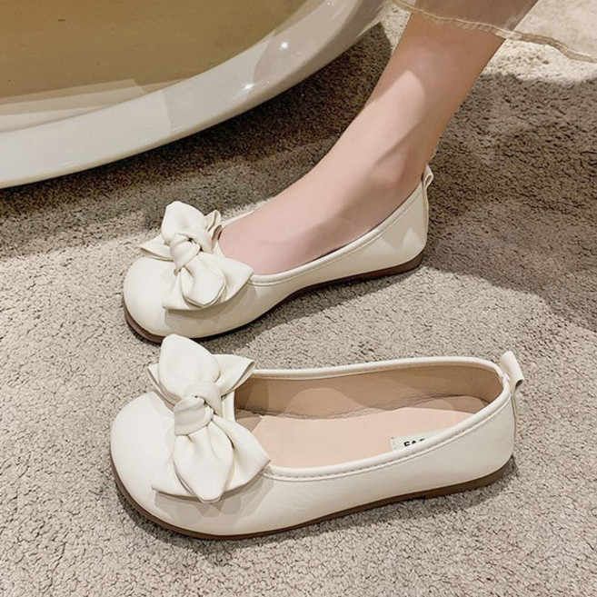 Modern Fashion 여성 발편한 리본 플랫 단화 데일리 슈즈 K120