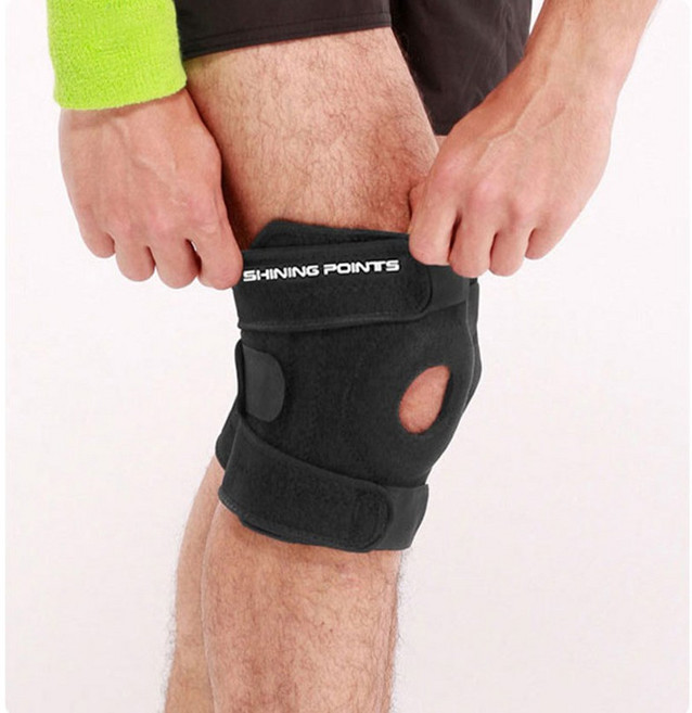 샤이닝포인츠 편안한 통기성 관절보호대 고탄력 무릎보호대, 블랙, 1개