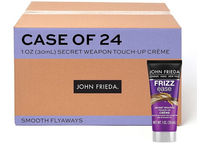 John Frieda Frizz Ease Secret Weapon 터치업 크림 플라이어웨이용 스무딩 크림 곱슬거림 방지 및 스플릿 엔드 아보카도 오일 주입으로 수분을 밀봉