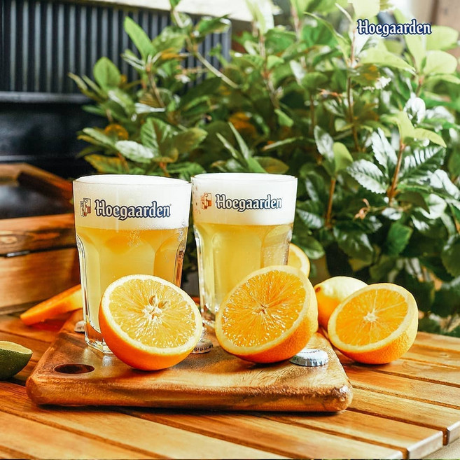 호가든 수입 맥주잔 벨기에 육각 컵 Hoegaarden, 2개