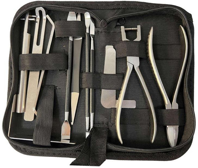 GHSHOP 12 조각 실용적인 색소폰 수리 도구 키 커버 색소폰 플루트 오보에 유지 보수 도구에 대한 스테인레스 스틸 목관, 14.5CM_검은색_스테인레스 스틸, 1개