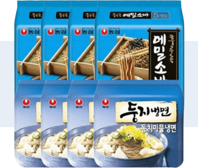 둥지냉면 동치미 16 + 메밀소바 20, 1박스
