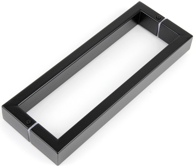 사각마주 블랙 센터340mm 강화도어 유리문 손잡이, 1개