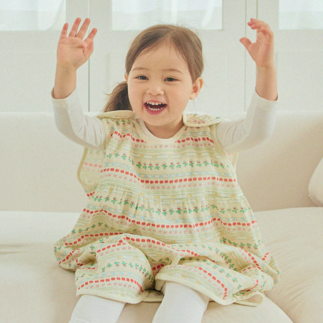 오우아스튜디오 아기 슬리핑백 유아 꿀잠수트 수면조끼 아이보리 스카이