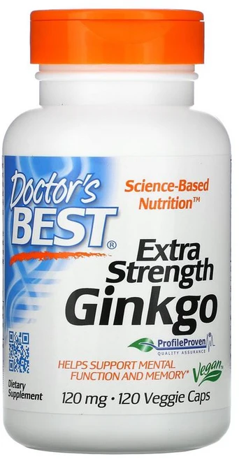 닥터베스트 Extra Strength 징코 빌로바 Ginkgo 120 mg Veggie Caps 찡코, 120정, 1개 - 쿠팡