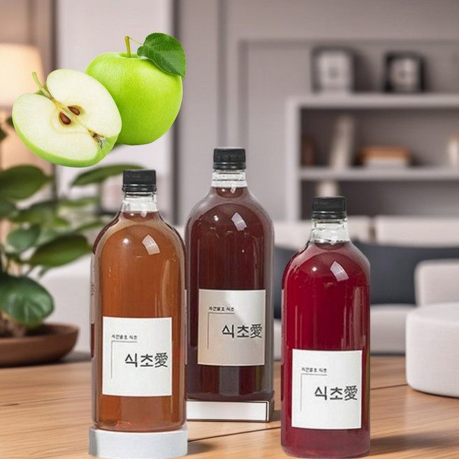 풋사과 식초 자연발효 정통숙성 수제식초, 1개, 500ml