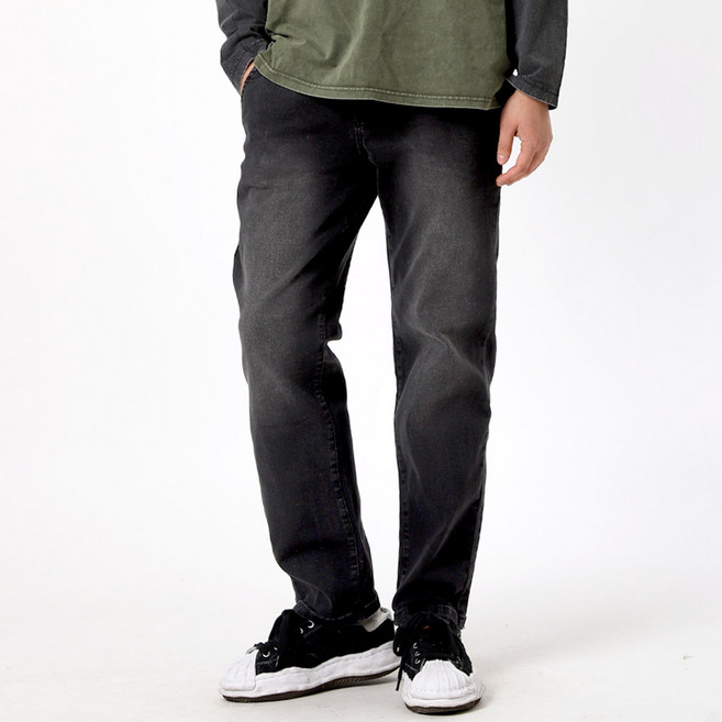 남자 스판 히든 밴딩 스탠다드핏 일자 청바지 빅사이즈 6컬러