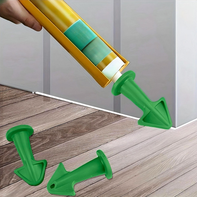 다용도 줄눈 시공 실리콘 노즐 헤라 3종 세트, 녹색 3개