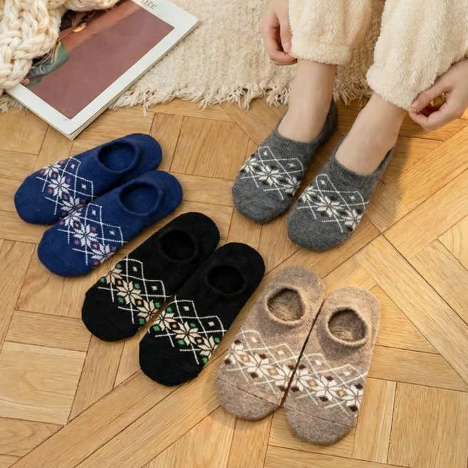 [국내생산] 여성 덧신 덧버선 3개세트 두꺼운 겨울 파일 보온 미끄럼방지 벗겨짐방지 곰돌이 리본