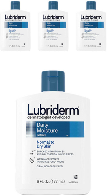 루브리덤 데일리 모이스처 로션 중건성 피부용, 177ml, 4개
