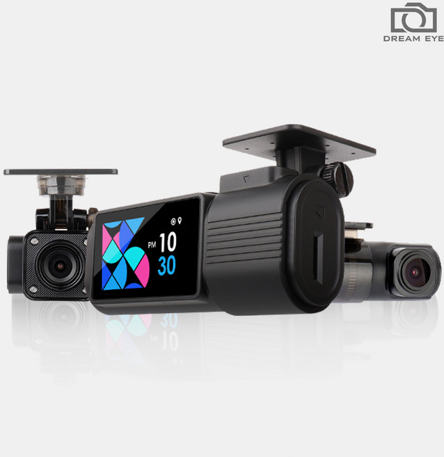 드림아이 1.9인치 컴팩트 슬림 Alpha Edge 3채널 페달 블랙박스 64GB 무료출장장착, 무료장착 + WIFI 동글 + 외장 GPS  증정, 256GB
