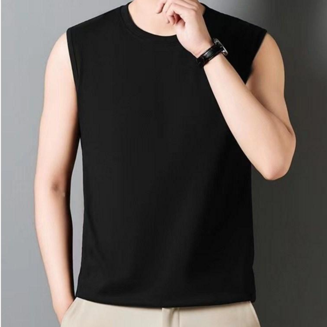 체인지쉬(change she) 남성 데일리 심플 무지 감성 민소매티