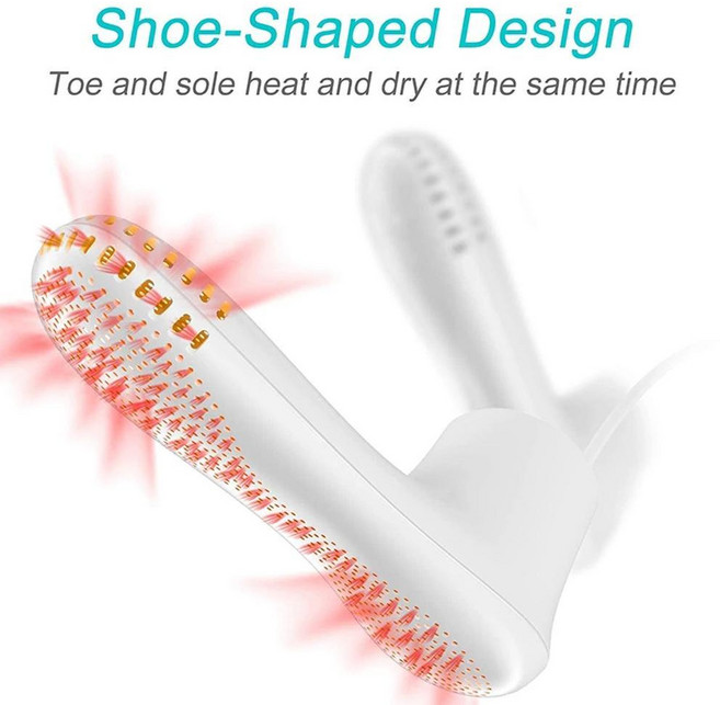 휴대용 신발 건조기 스마트 살균 풋 케어 장치 온풍 건조 제습 냄새 제거 타이머 음소거, 영국, 플러그 유형: 1. 유럽 ​​연합