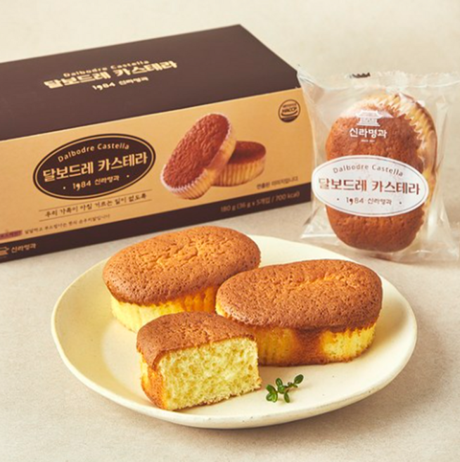 신라명과 달보드레카스테라 180g, 1개