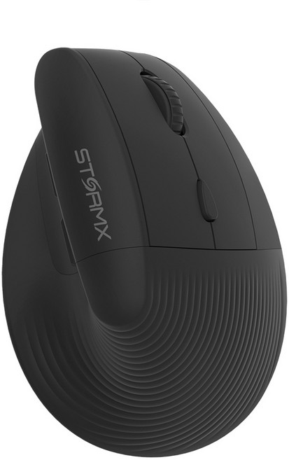 제닉스 STORMX VM1 저소음 무선 버티컬 마우스, 블랙