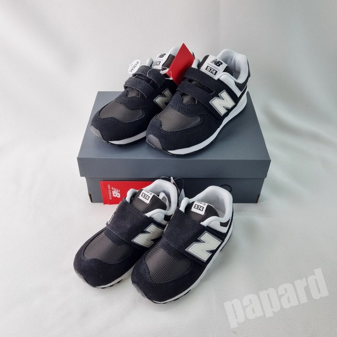 [국내매장판] 뉴발란스키즈 574 아동용 찍찍이 어린이 운동화 블랙