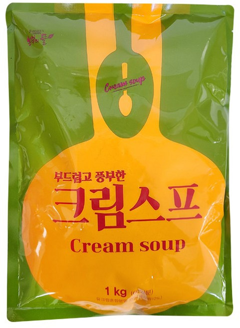 농부의뜰 크림스프 1kg 부드럽고 풍부한맛, 12개