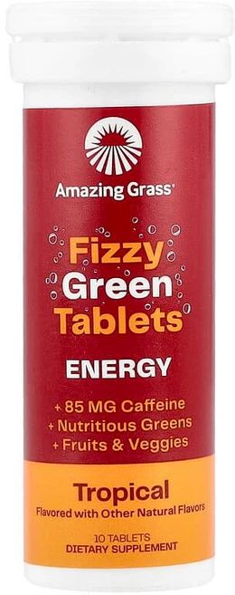 Amazing Grass 피지 그린 정제 에너지 트로피컬 10정 AMG-00653, Amazing Grass, 피지 그린 정제, 에너지,, 1개 - 쿠팡