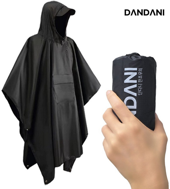 단다니 경량 판초우의 등산 우비 캠핑 비옷 여행용 레인코트