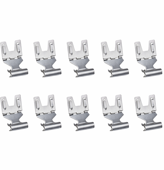 애니모어 집게형 클립 메모홀더 명함꽂이 pop 쇼클립 네임택, 10개, 실버