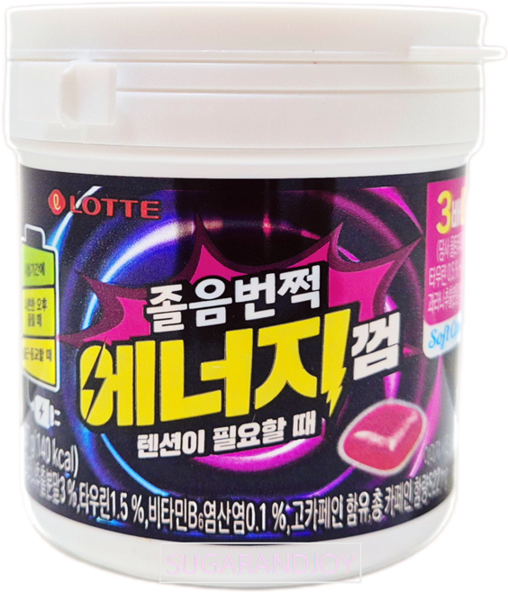 롯데웰푸드 졸음번쩍껌 에너지, 87g, 2개