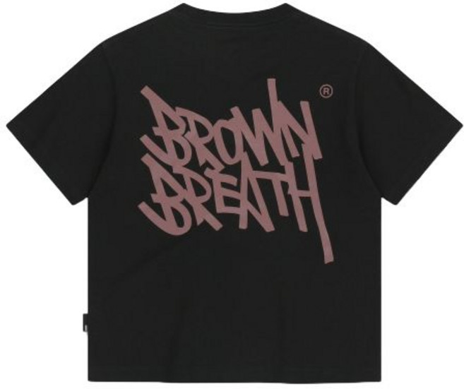 국내매장상품 BROWNBREATH 브라운브레스 반팔티 W TAG CROP TEE - BLACK 395718