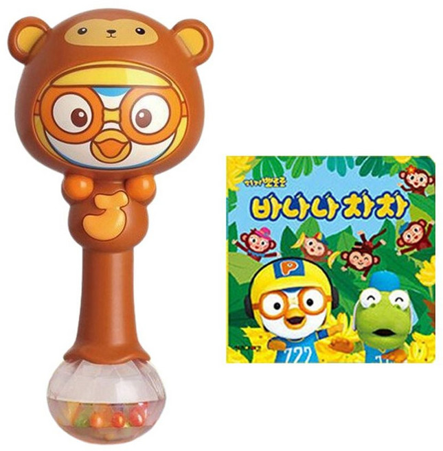 뽀로로 쉑쉑 사운드북 바나나차차 1P 아기 딸랑이 san+20248pi