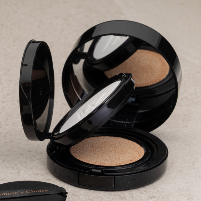 워니스초이스 지성/복합성 세미 매트 쿠션 자외선차단 톤업 선쿠션 (홍조/여드름/모공/기미 커버) 2in1 듀얼 커버 쿠션 팩트, 3개, 21호