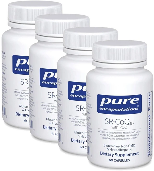 퓨어인캡슐레이션 SR-코큐텐 PQQ 함유 캡슐 Pure Encapsulations SR-CoQ10, 4개, 60정 - 쿠팡