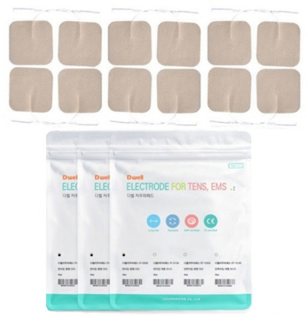 디웰 저주파패드 중형 2조 4매 핀타입(우주 저주파 WT-2204 사용가능), 3세트