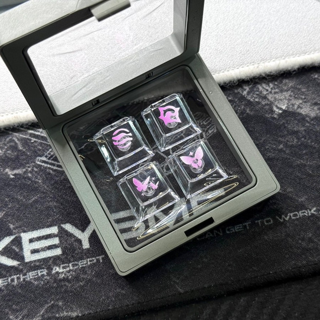 발로란트 스킬 반투명 크리스탈 키보드 키캡 데스크테리어 인테리어 장식 꾸미기 제트 레이나 선물, 클로브