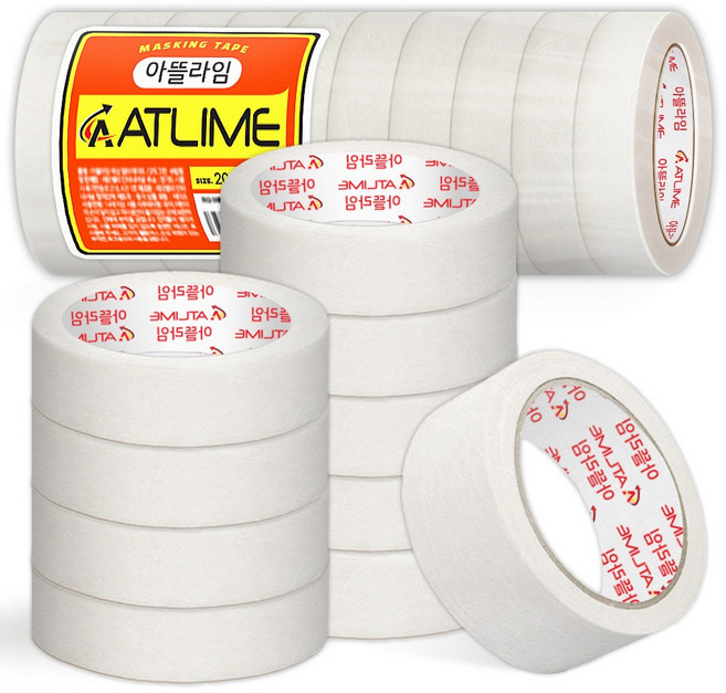 아뜰라임 도장 커버링 종이 마스킹테이프, 20mm x 20m, 10개