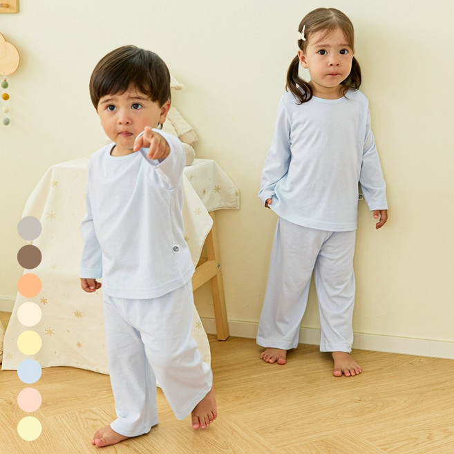 5+1 아기내복 신생아내복 긴팔 유아 내의 파자마 실내복 여유핏