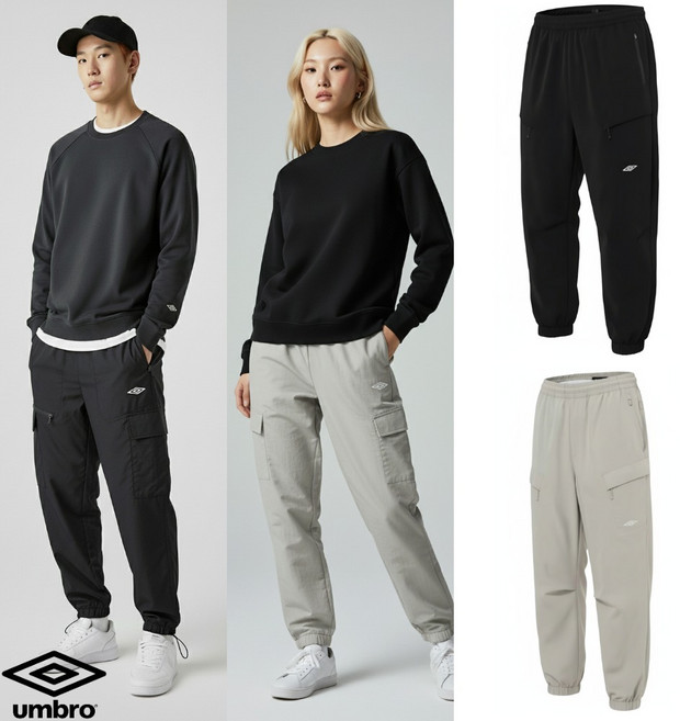 [백화점출고] 엄브로 바지 남자 여성 올라운드 스트레치 카고 조거 팬츠 트레이닝복