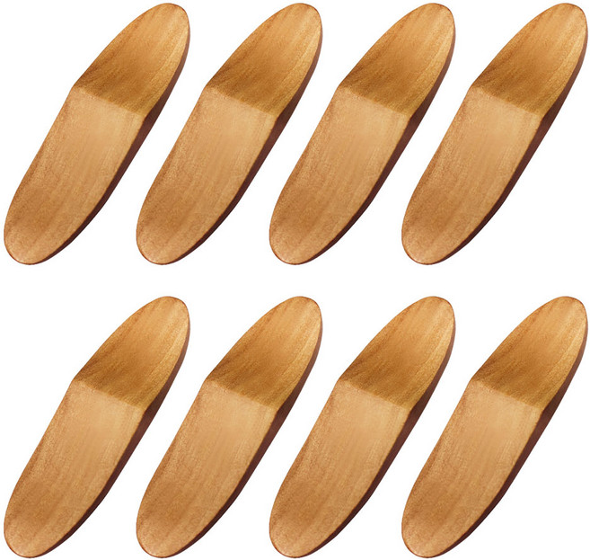 트윈 원목 수저 받침 나무 우드 받침대, 베이지 8개 세트, 8개