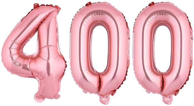 아트포유 백일 100일 200일 300일 풍선 이벤트 세트 3P, 핑크 골드 400, 1개